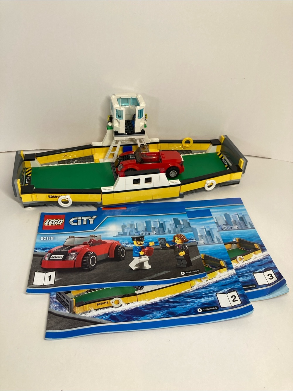 LEGO City 60119 Ferry Boat With Instructions Incomplete No Minifigures